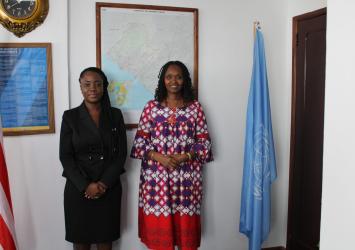 Cllr. Zoe with UN Resident Coordinator, Christine N. Umutoni