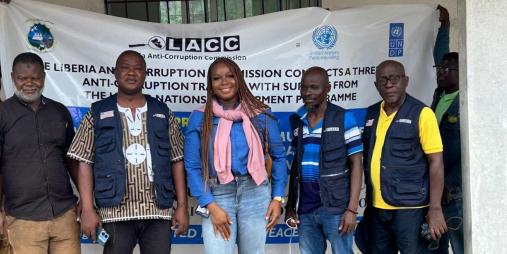 Some participants at the training workshop.